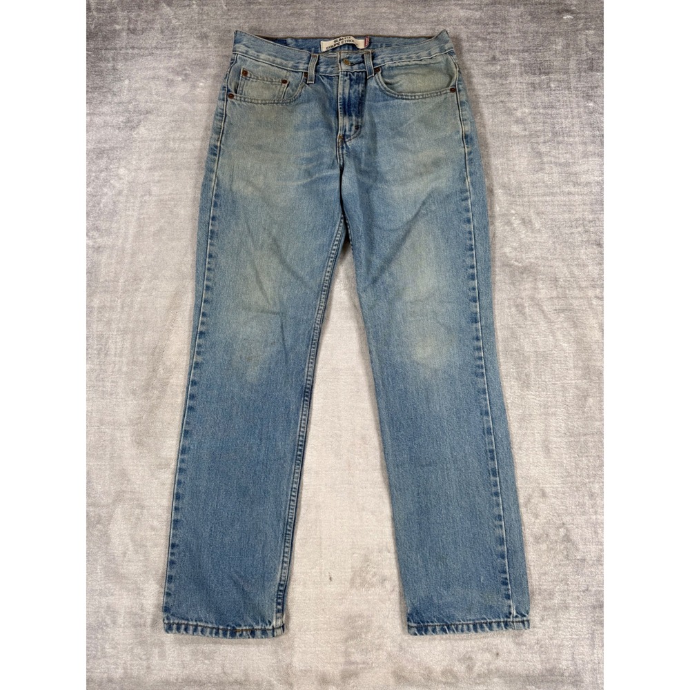 Levis Jeans Mens 31x30 Blue Light Wash 516 Slim Fit Straight Leg Denim Pants